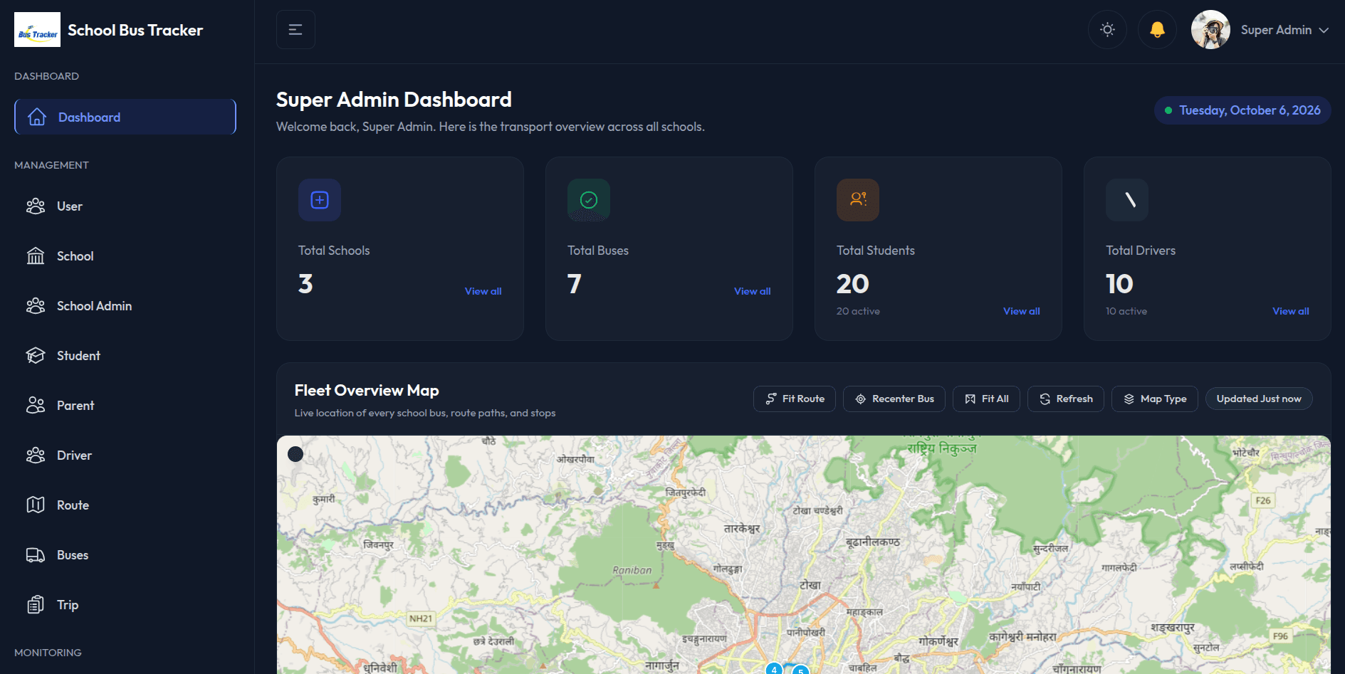 GPS School Bus Tracking System